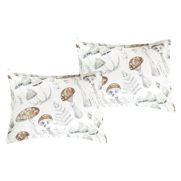6 Piece White Gold Floral Comforter Set Embroidery Soft Bedding