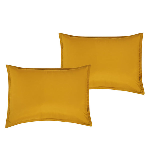 7 Piece Yellow & Gray Solid Comforter Set Soft Bedding