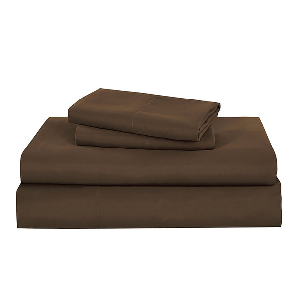 7 Piece Brown & Orange Solid Comforter Set Soft Bedding