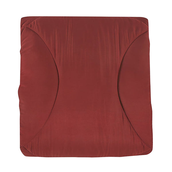 7 Piece Burgundy & Brown Solid Comforter Set Soft Bedding