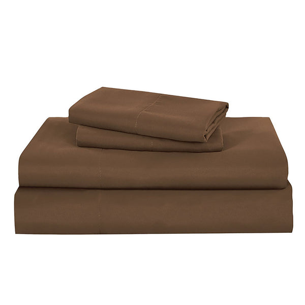 7 Piece Burgundy & Brown Solid Comforter Set Soft Bedding