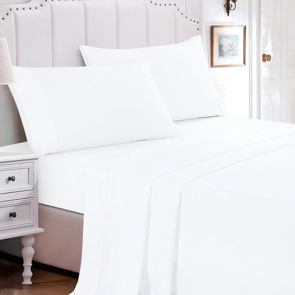 7 Piece Pink & White Solid Comforter Set Soft Bedding