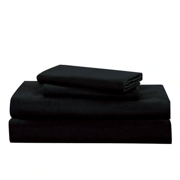 7 Piece Hunter Green & Black Solid Comforter Set Soft Bedding