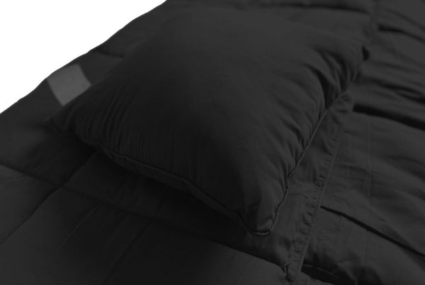 Black California King Size 7-piece Down Alternative Comforter Set