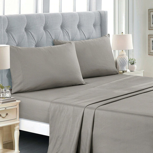 9 Piece Bed-in-a-Bag Yellow Grey Geometric Modern Solid Soft Bedding Comforter Set