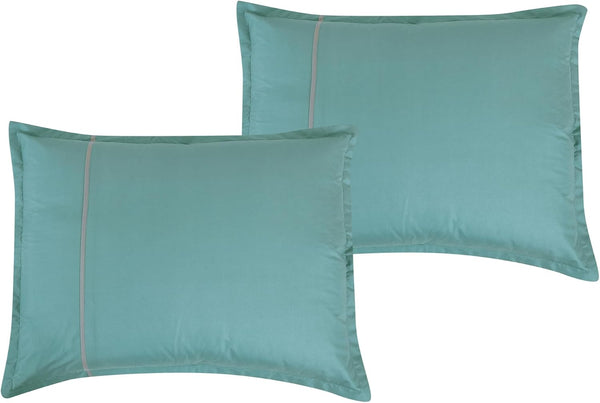 9 Piece Bed-in-a-Bag Blue Floral Solid Soft Bedding Comforter Set