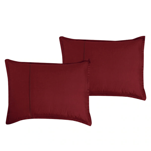 9 Piece Bed-in-a-Bag Burgundy Floral Solid Soft Bedding Comforter Set