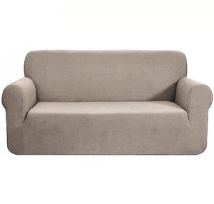 Khaki 2-Piece Set Slipcover Sofa & Loveseat Cover Protector 4-Way Stretch Elastic