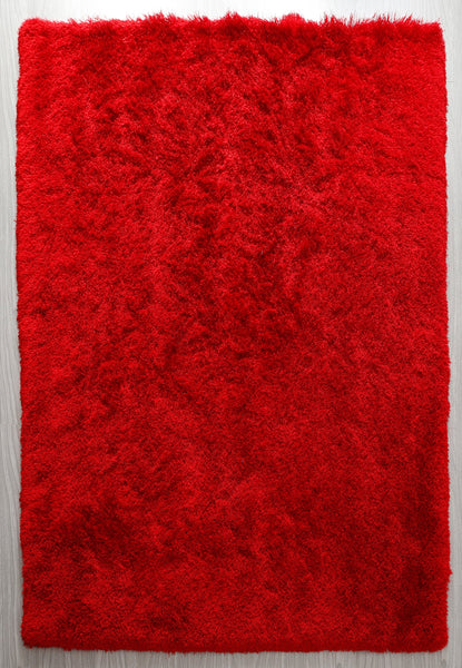 9' x 12' Red Solid Thick Super Soft Shaggy Shag Area Rug