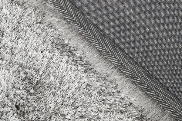 9' x 12' Silver Solid Thick Super Soft Shaggy Shag Area Rug