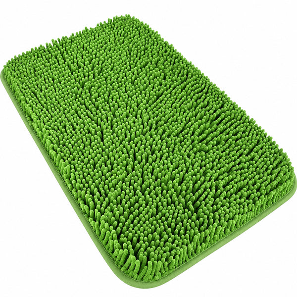 30"x20" - Green Soft Cozy Plush Chenille Bath Mat Bathroom Rug