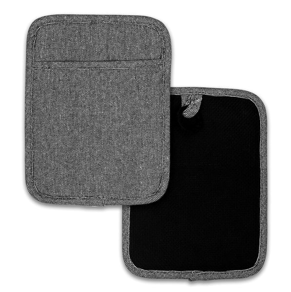 2 Pack - Black Heat Resistant Thick Soft Quilted Lining Kitchen Oven Pot Holders With Neoprene and Cotton Non-slip