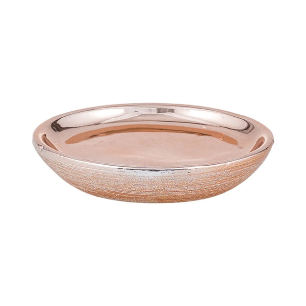 Textured Rose Golden Shimmer Bath Accessories Set - 4 Piece Set