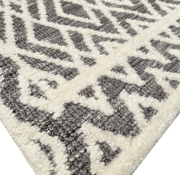 Beige Ivory Grey Boho Farmhouse Geometric Soft Pile Boho Minimal Large Area Rug