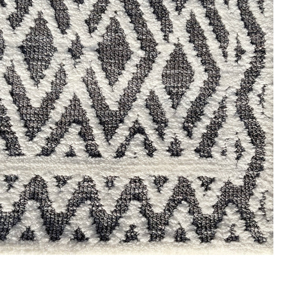 Beige Ivory Grey Boho Farmhouse Geometric Soft Pile Boho Minimal Large Area Rug