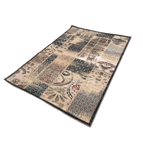 Beige Ivory Vintage Abstract Contemporary Glam Area Rug