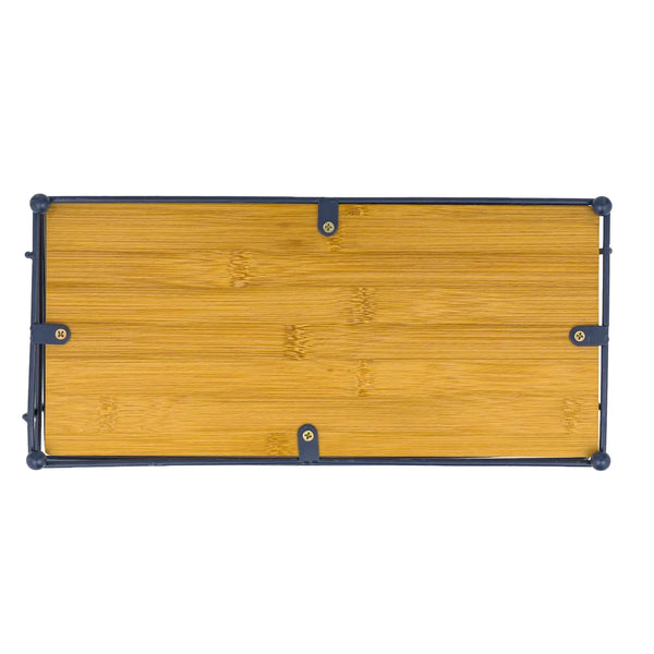 Natural Bamboo Wooden Decorative Storage Organizer Tray - 13.3" x 6.75"