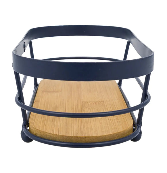 Oval Natural Bamboo Wooden Decorative Storage Organizer Tray - 11.3" x 5"