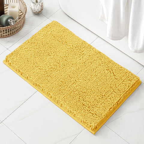 23"x15" - Yellow Lemon Soft Cozy Plush Chenille Bath Mat Bathroom Rug