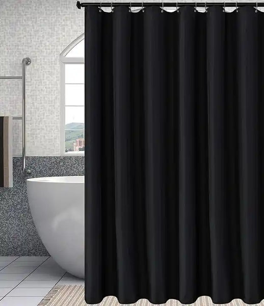 70" x 72" - Black Vinyl Shower Curtain Liner Waterproof