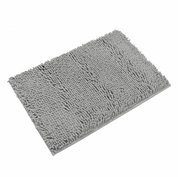 23"x15" - Light Grey Soft Cozy Plush Chenille Bath Mat Bathroom Rug