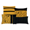 7 Piece Yellow Black Geometric Modern Comforter Set Soft Bedding