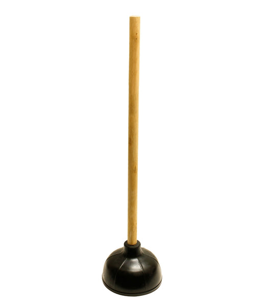 Heavy Duty Toilet & Sink Bathroom Plunger with Wooden Handle - Set of 2