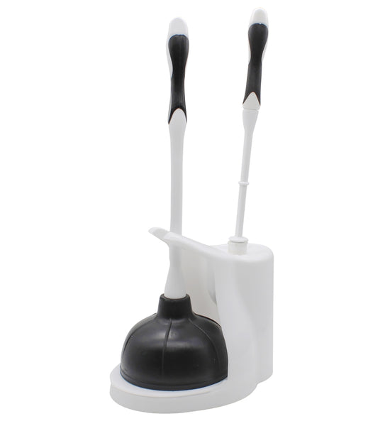 Toilet Brush & Plunger Set with Holder