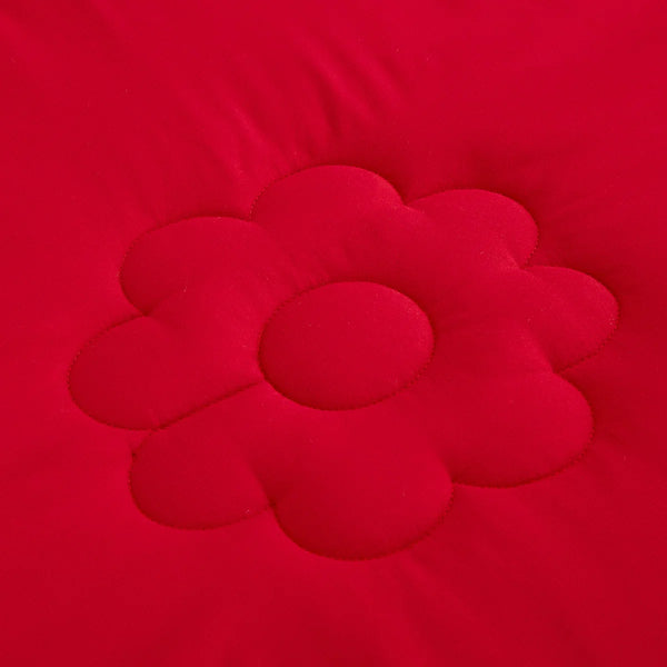 Red Black Floral Modern 9 Piece Bed-in-a-bag Comforter Set