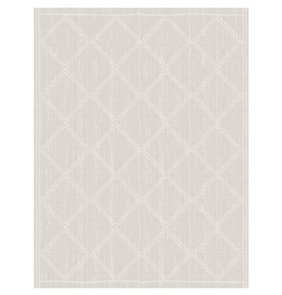 Ivory Cream Beige Geometric Boho Farmhouse Soft Pile Boho Minimal Large Area Rug