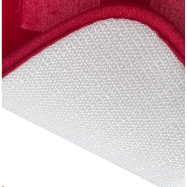 Set of 2 Red Bath Words Memory Foam Soft Comfortable Ultra Absorbent Non-Slip Bath Mat