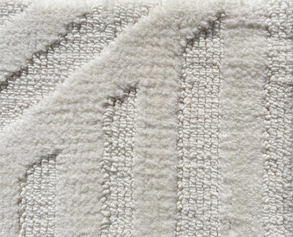 2x3 Ivory Light Cream Geometric Abstract Soft Pile Boho Minimal Door Mat Area Rug