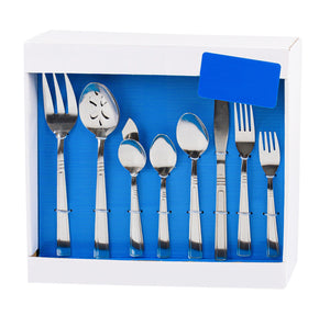 45 Piece Set - Silver Premium Stainless Steel Flatware Set