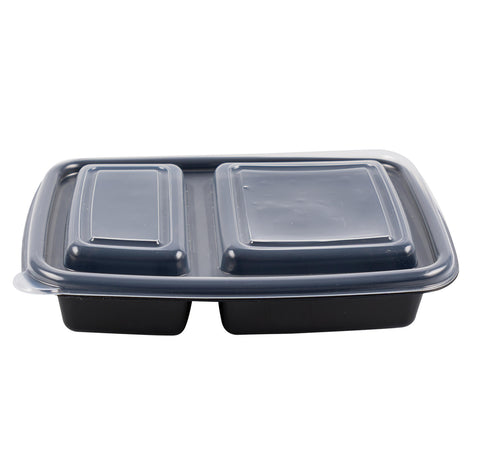 10-Pack Meal Prep Reusable Plastic Compartment Containers