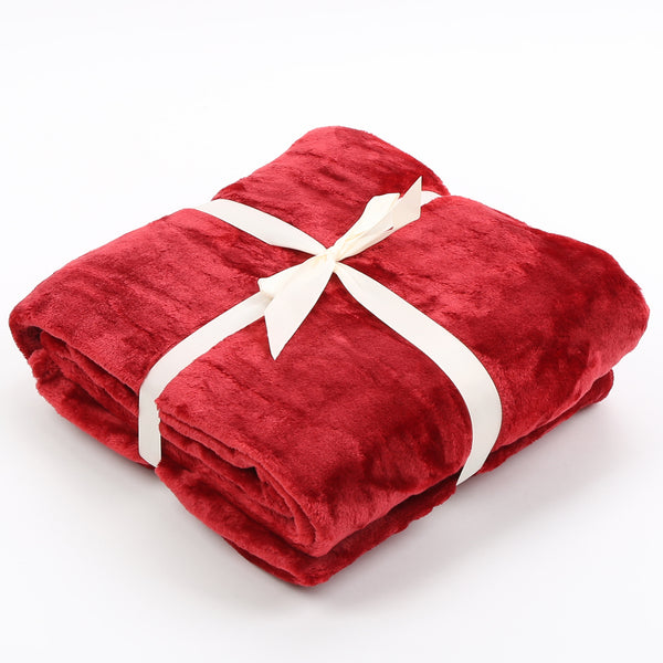 Flannel Blanket Plain Single Napping Blanket Air Conditioning Blanket Office Shawl Small Blanket Leisure Blanket