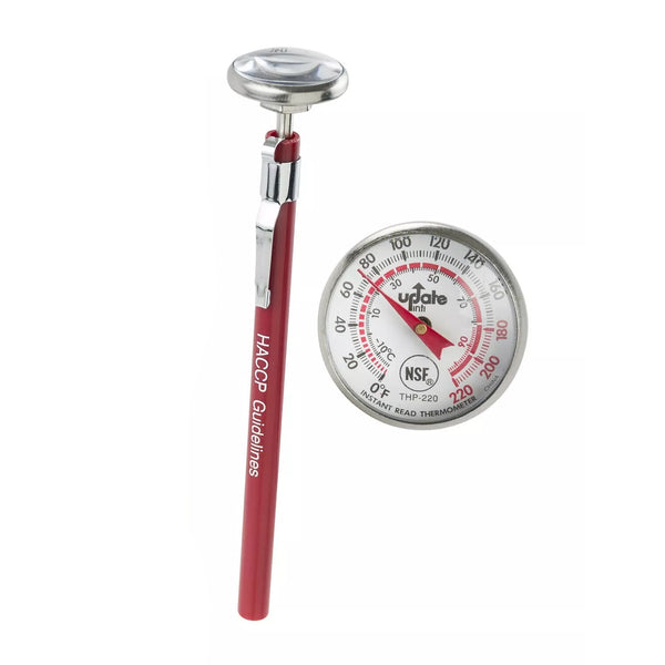 Stainless Steel Instant Read Pocket Cooking Thermometer - Pack of 3