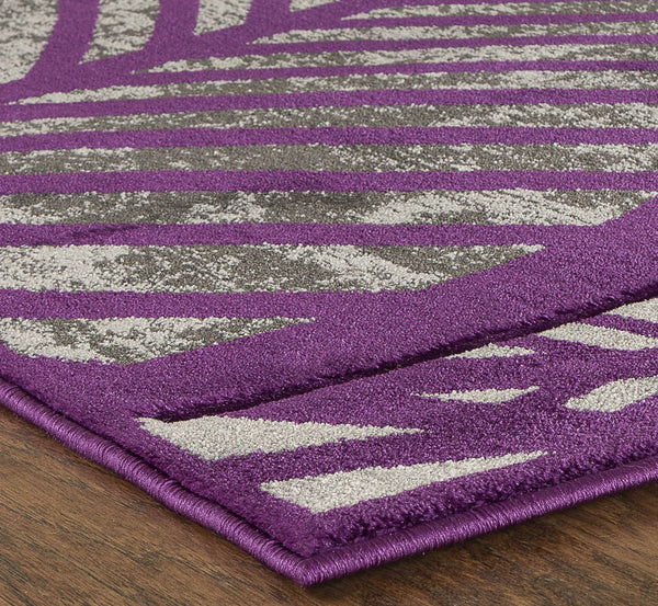 Purple Leaf Hand-Carved Soft Living Room Area Rug