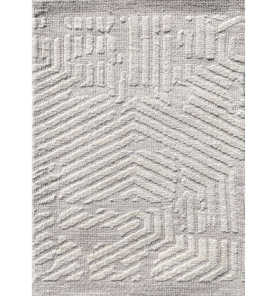 2x3 Ivory Light Cream Geometric Abstract Soft Pile Boho Minimal Door Mat Area Rug