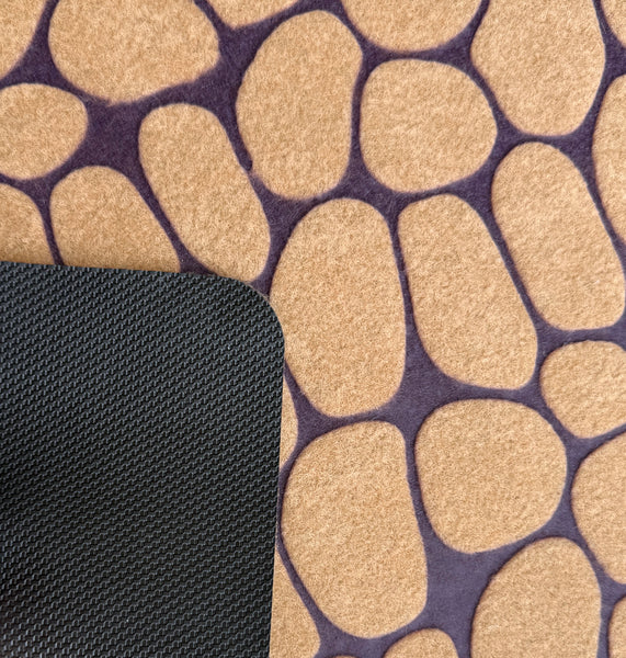 Brown Stones All-Season Sturdy Absorbent Non-Slip Rubber Backing Multipurpose Door Mat