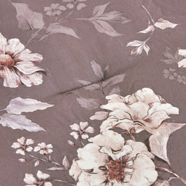7 Piece Floral Modern Comforter Set Soft Bedding
