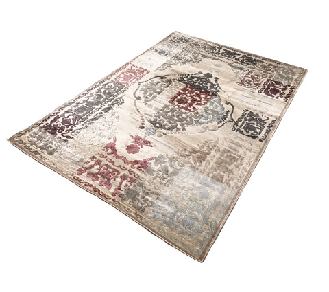 Vintage Contemporary Beige Silky Glam Area Rug