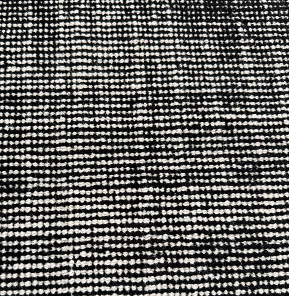Black Modern Hand-Knotted Wool Runner Rug -  2'8" x 13'10"