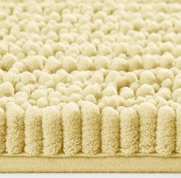 24"x16" - Large Yellow Soft Cozy Plush Chenille Bath Mat Bathroom Rug