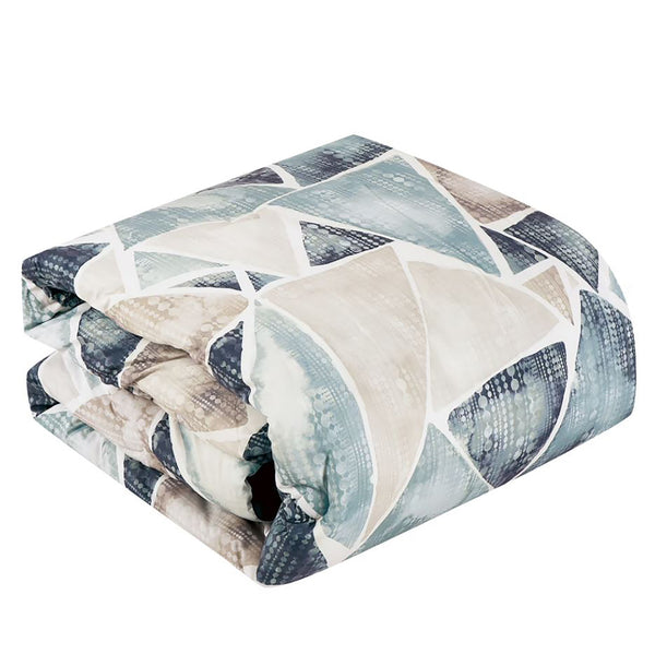 7 Piece Geometric Modern Comforter Set Soft Bedding