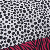 7 Piece Pink Black White Zebra Animal Print Comforter Set Soft Bedding