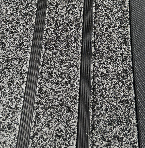 Grey Stripes Geometric All-Season Sturdy Absorbent Non-Slip Rubber Backing Multipurpose Door Mat