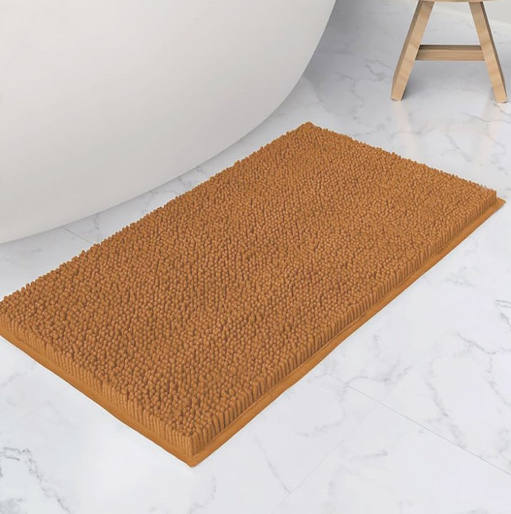24"x16" - Large Pumpkin Soft Cozy Plush Chenille Bath Mat Bathroom Rug