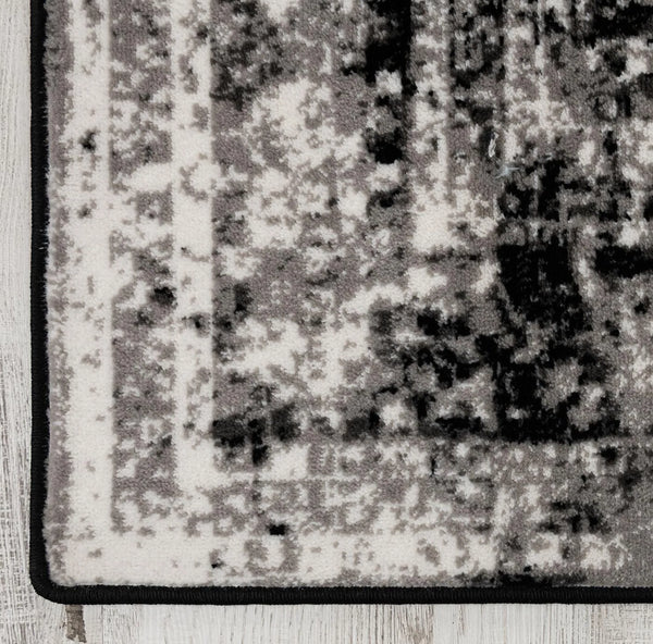 Distressed Vintage Runner Rug Black/Gray Long Hallway Area Rug - 3'3" x 19'8"
