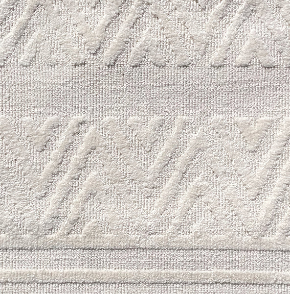2x3 Ivory Light Cream Waves Geometric Abstract Soft Pile Boho Minimal Door Mat Area Rug