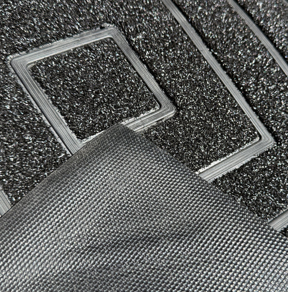 Black Geometric All-Season Sturdy Absorbent Non-Slip Rubber Backing Multipurpose Door Mat